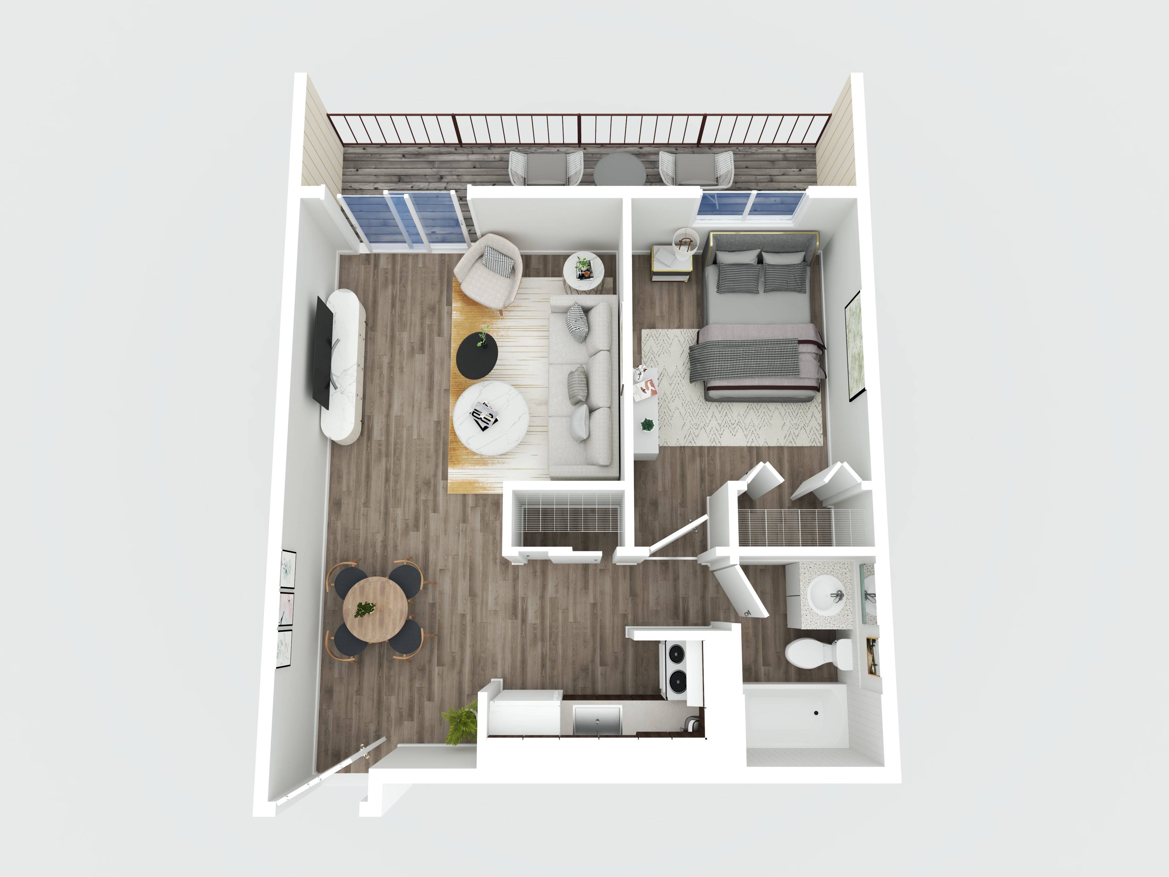 1 Bedroom Floor Plan Preview